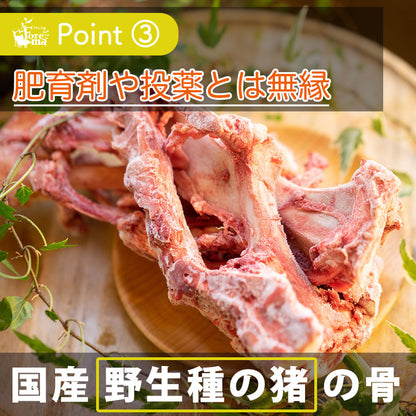 国産野生種の猪の骨が原材料:ボーンブロス